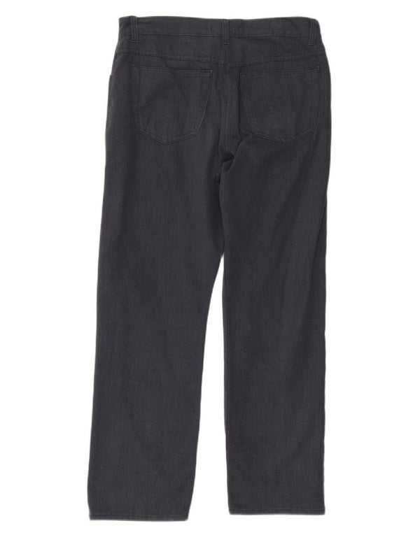 Pantaloni casual dritti da uomo Marks & Spencer W36 L31 cotone blu navy