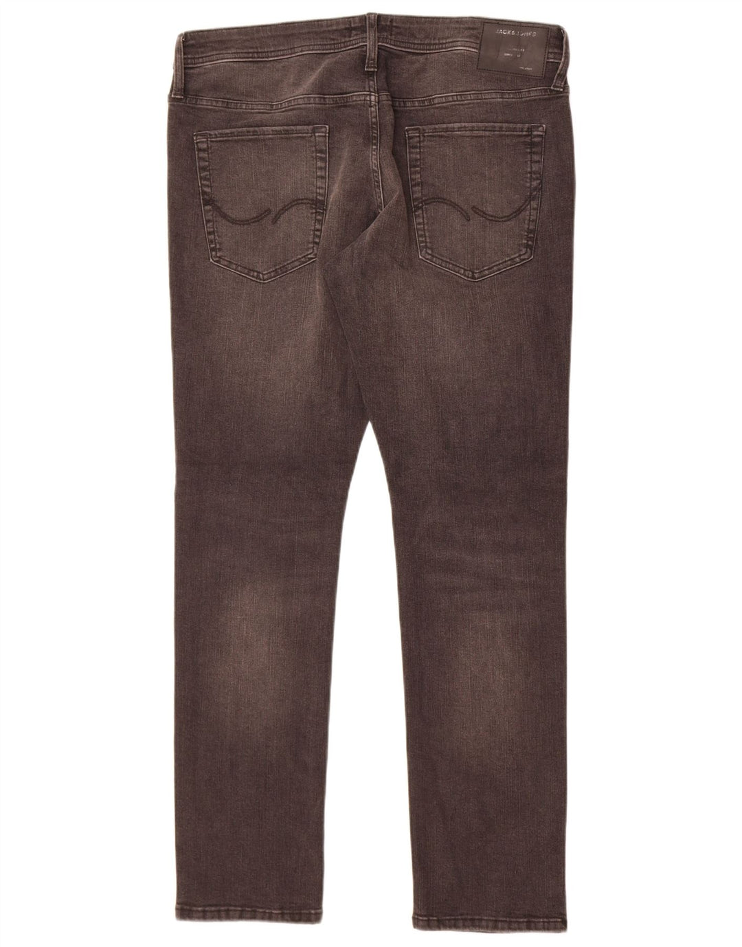 Jack & Jones Uomo GLENN Slim Jeans W36 L32 Cotone Grigio