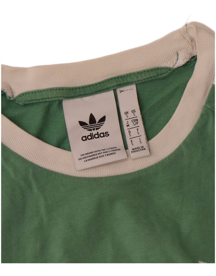 Maglietta Adidas da uomo Top Small in cotone verde