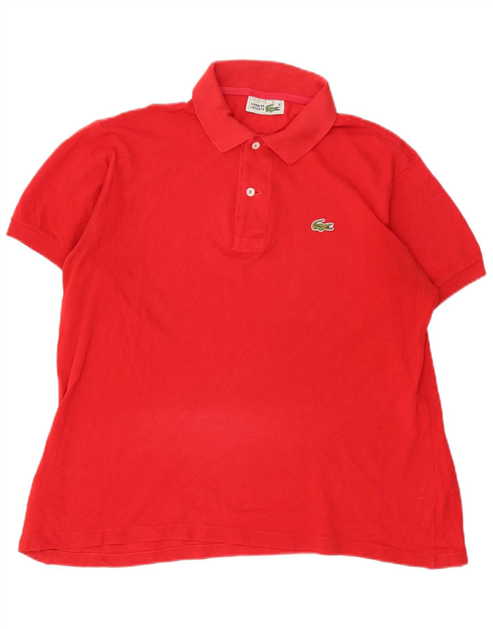 Polo da uomo Lacoste taglia 5 grande in cotone rosso