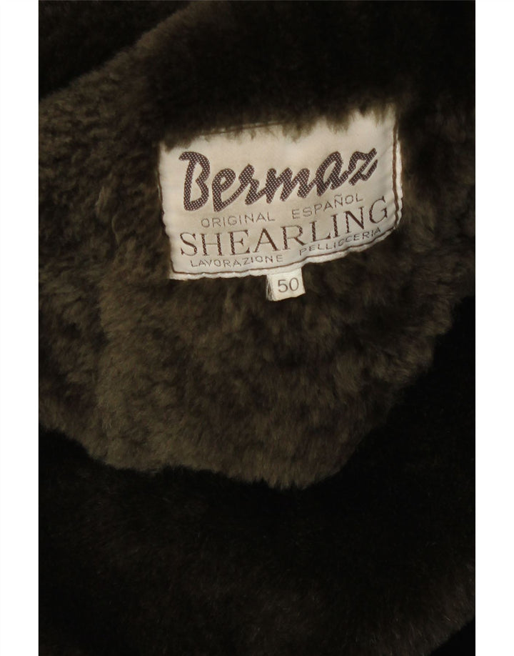 Cappotto in montone shearling vintage da donna IT 50 XL Shearling marrone