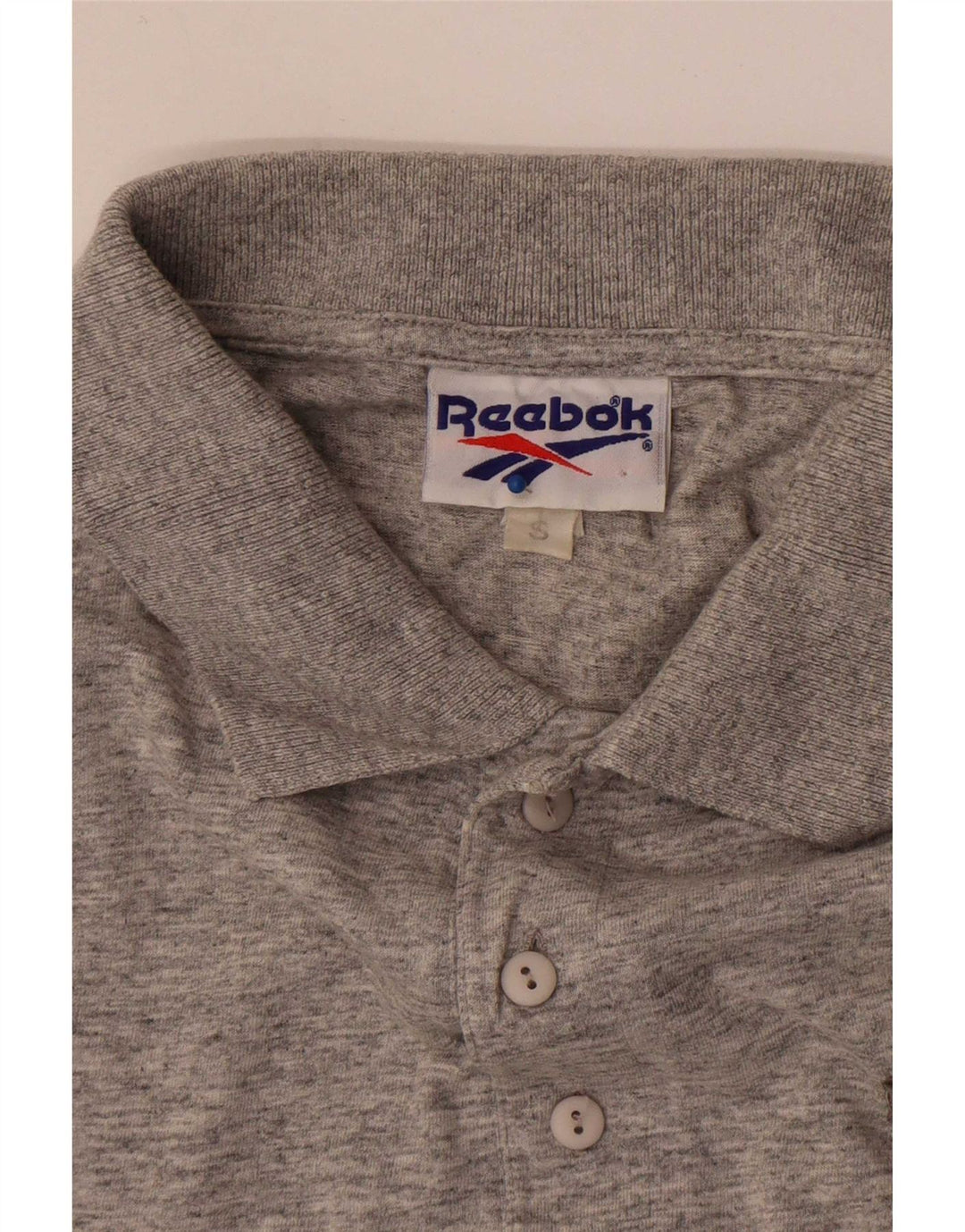 Polo Reebok da uomo piccola grigia chiazzata