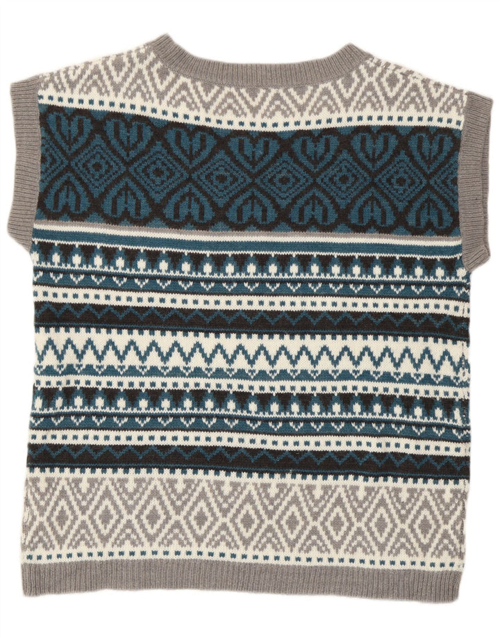 Canotta oversize da donna Marks & Spencer UK 8 piccola grigia geometrica