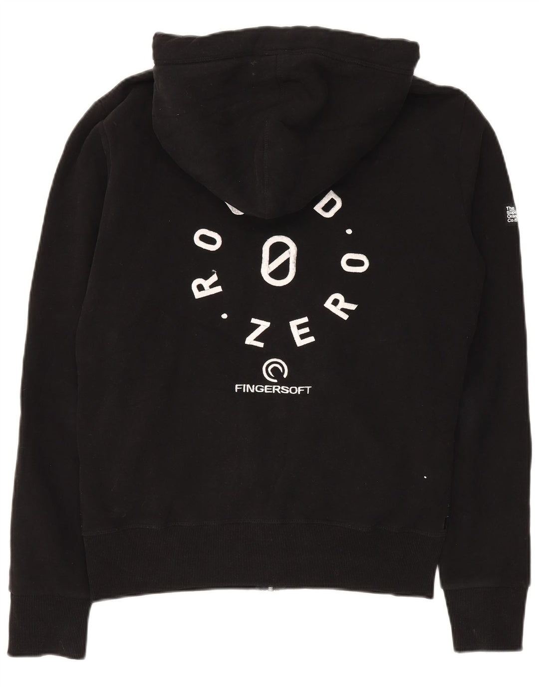 Maglione con cappuccio e zip da uomo Superdry in cotone nero medio