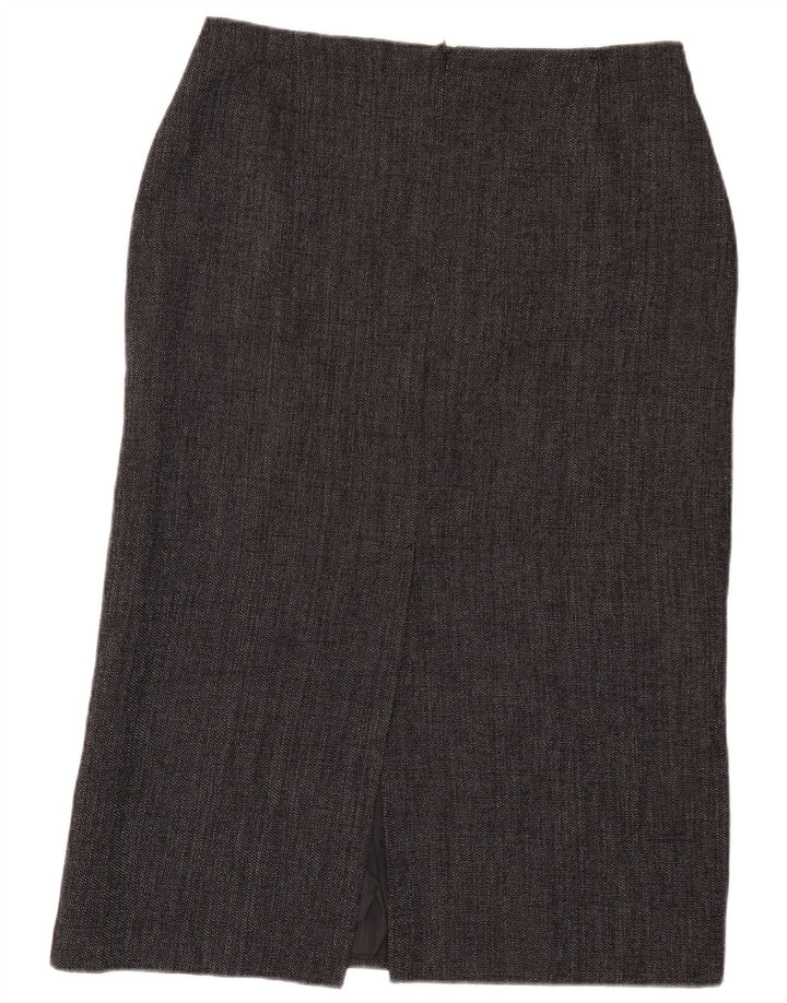 Gonna dritta midi da donna Marks & Spencer UK 14 grande W32 grigia