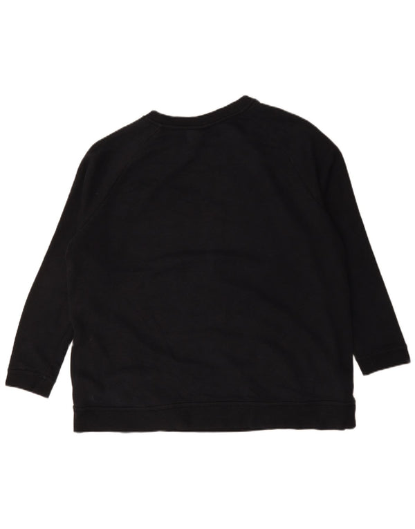 Felpa oversize con grafica Nike da donna UK 18 XL cotone nero