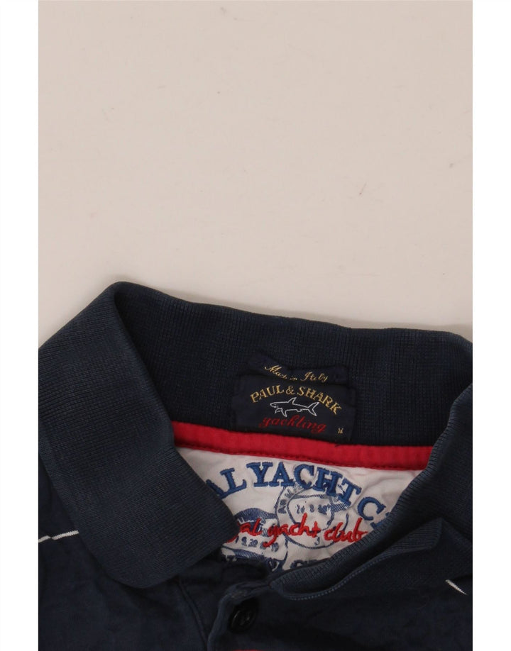 Polo da uomo PAUL & SHARK a righe blu navy medie