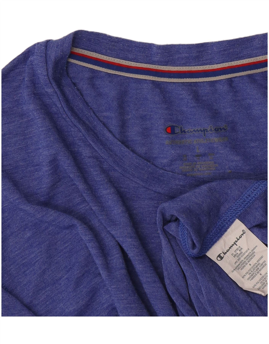 T-shirt da uomo Champion Top grande in poliestere chiazzato blu