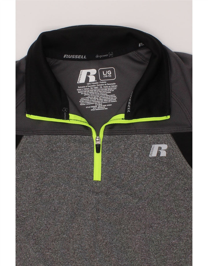 Top della tuta pullover da bambino RUSSELL ATHLETIC 10-11 anni grande grigio