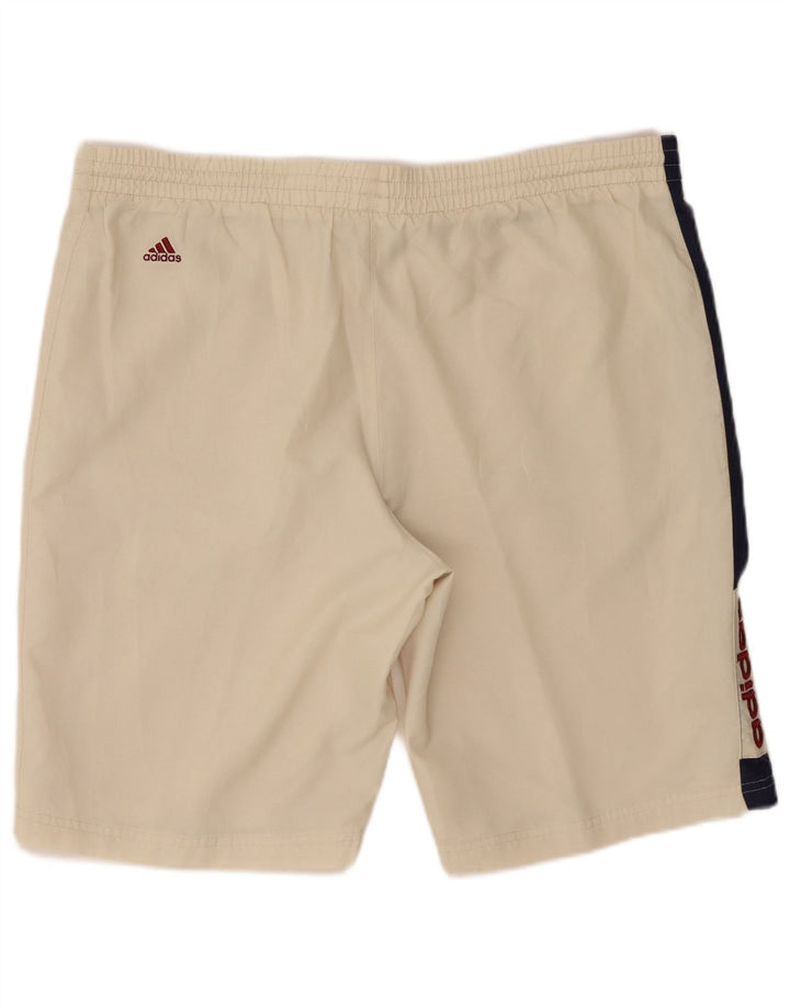 Pantaloncini sportivi grafici da uomo Adidas XL Poliestere color block beige