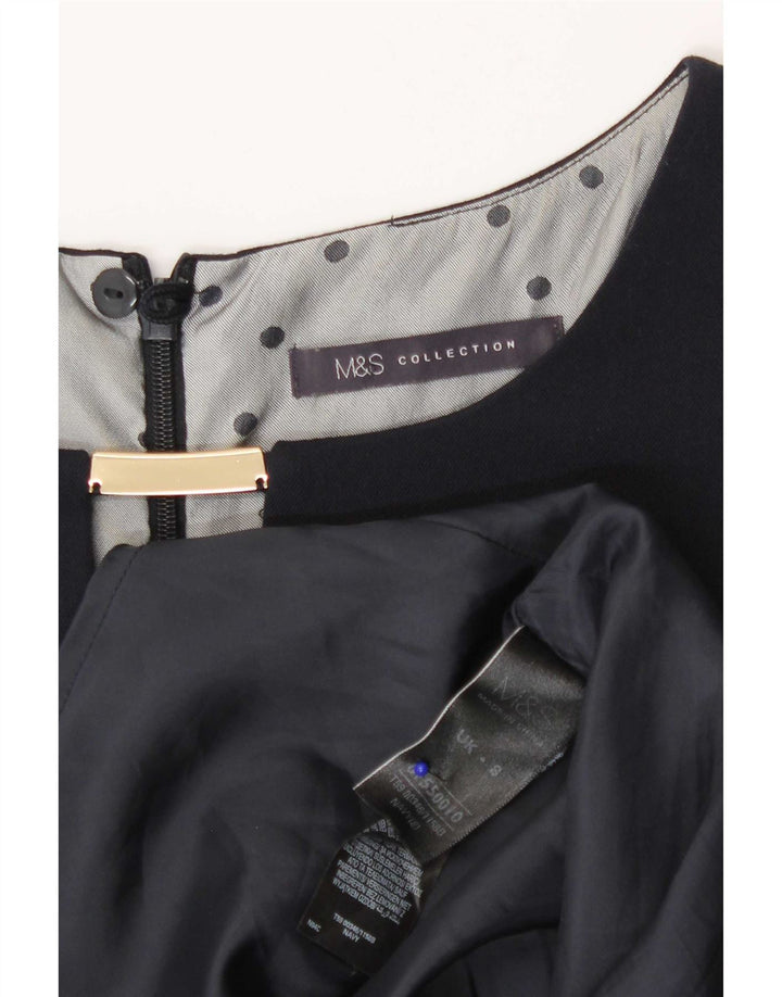Abito tubino da donna Marks & Spencer UK 8 piccolo poliestere blu navy