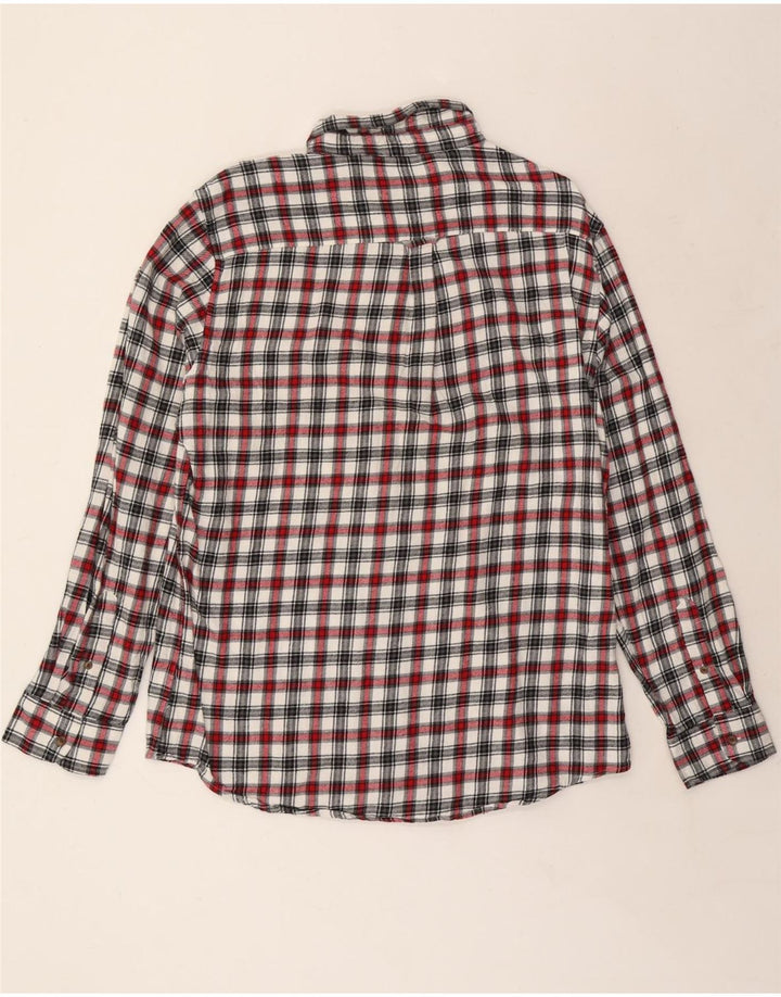CHAPS Camicia da uomo in flanella di cotone a quadri multicolore grande