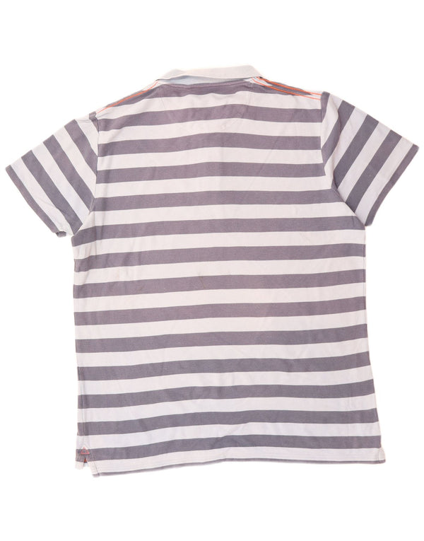 Polo da uomo FAT FACE XL in cotone a righe blu