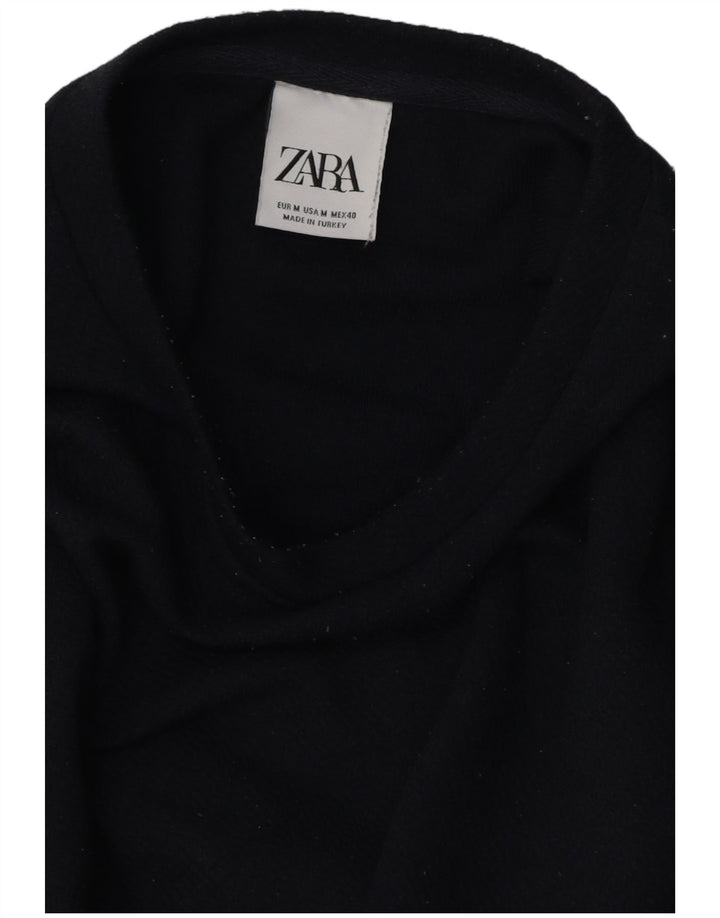 ZARA Mens Top Long Sleeve Medium Navy Blue
