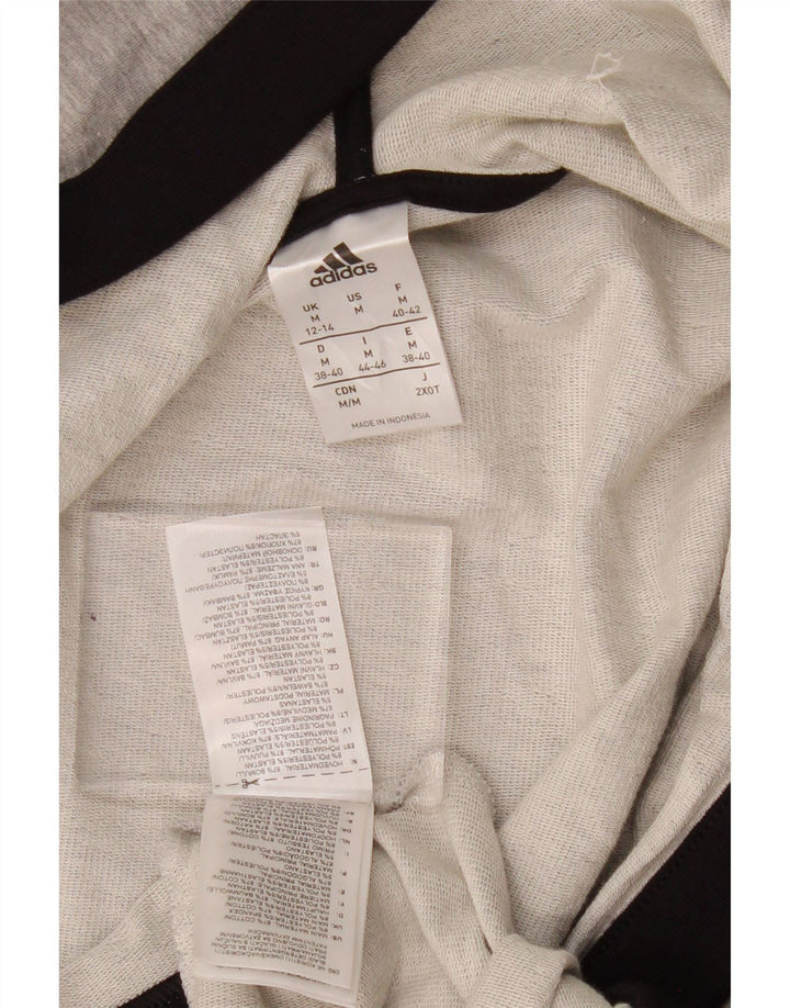 Maglione cardigan con cappuccio da donna ADIDAS UK 12/14 Colorblock grigio medio