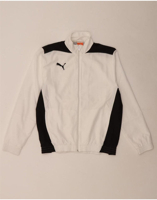 Giacca da tuta da ragazzo PUMA 15-16 anni Poliestere color block bianco