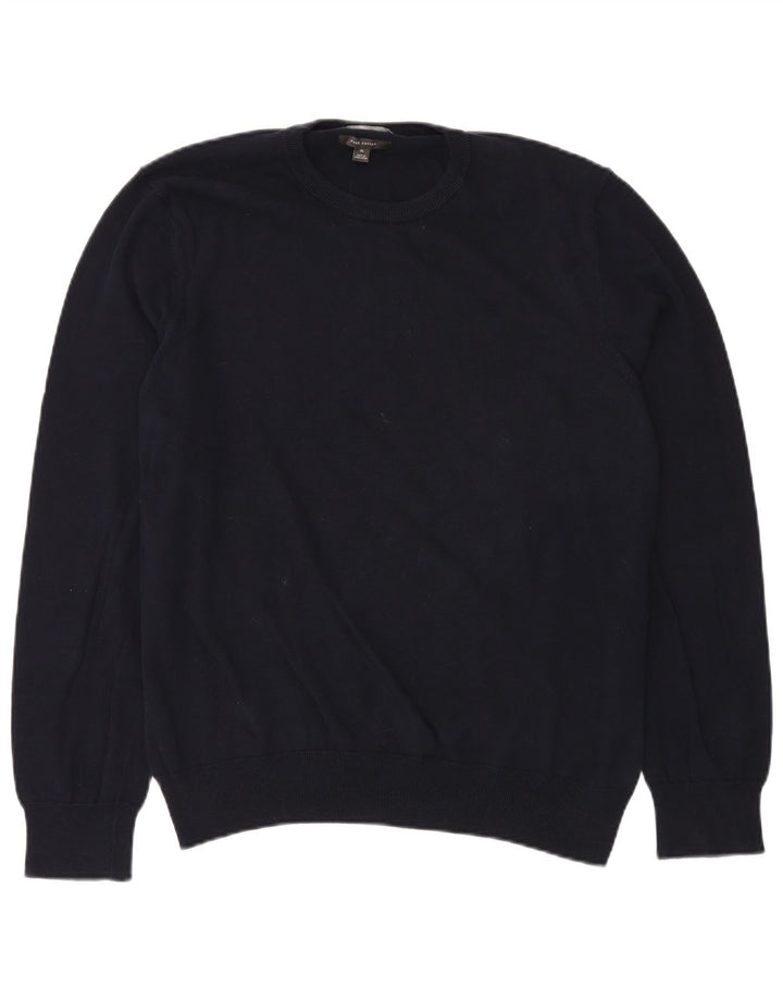 MARKS & SPENCER Maglione maglione girocollo da uomo XL in cotone blu navy