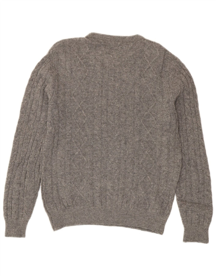 Maglione maglione girocollo da uomo Jack Wills piccolo in lana merino grigia
