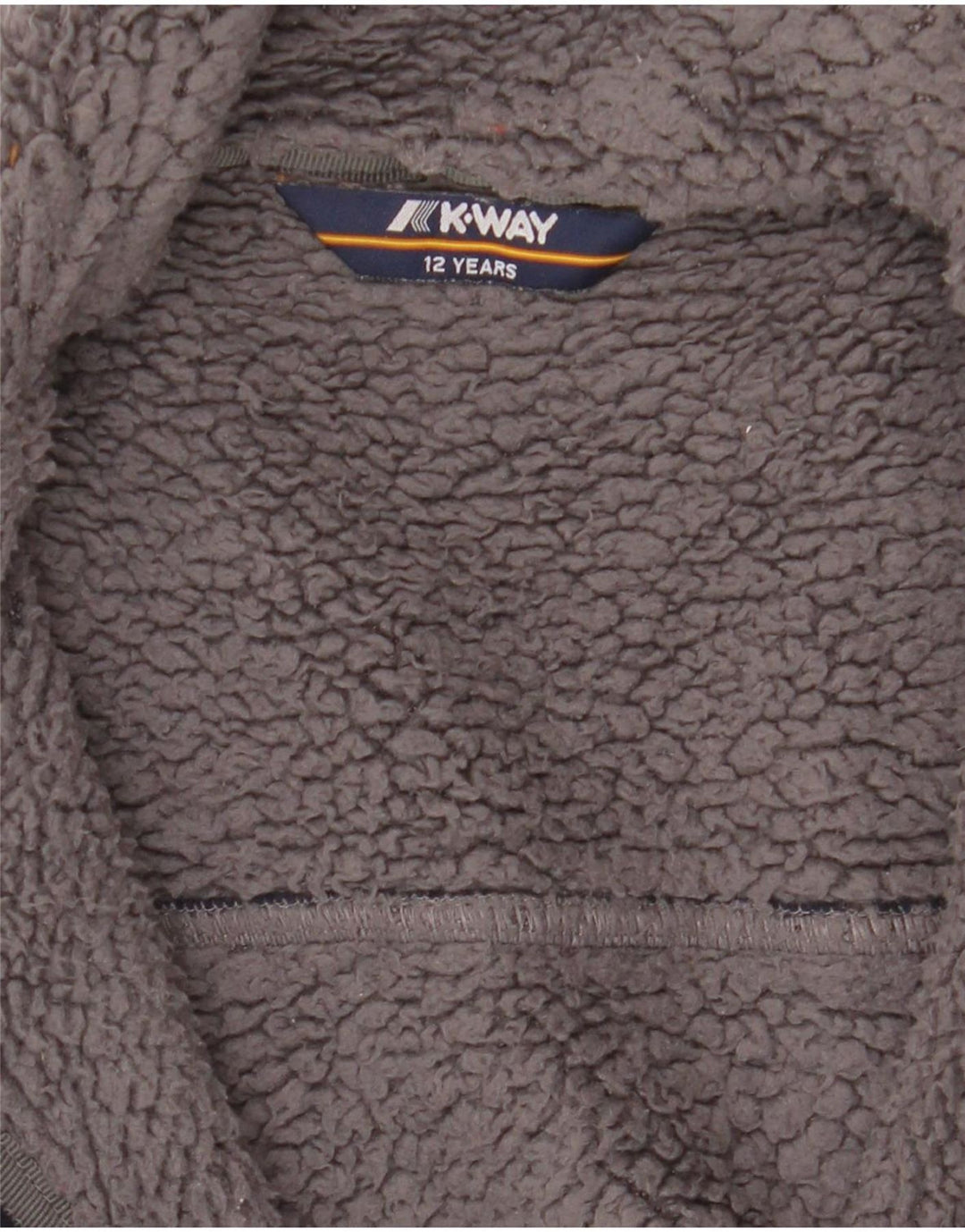 Giacca in pile Sherpa da ragazzo K-Way 11-12 anni in poliestere blu navy