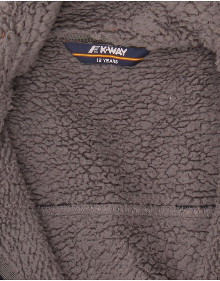 Giacca in pile Sherpa da ragazzo K-Way 11-12 anni in poliestere blu navy