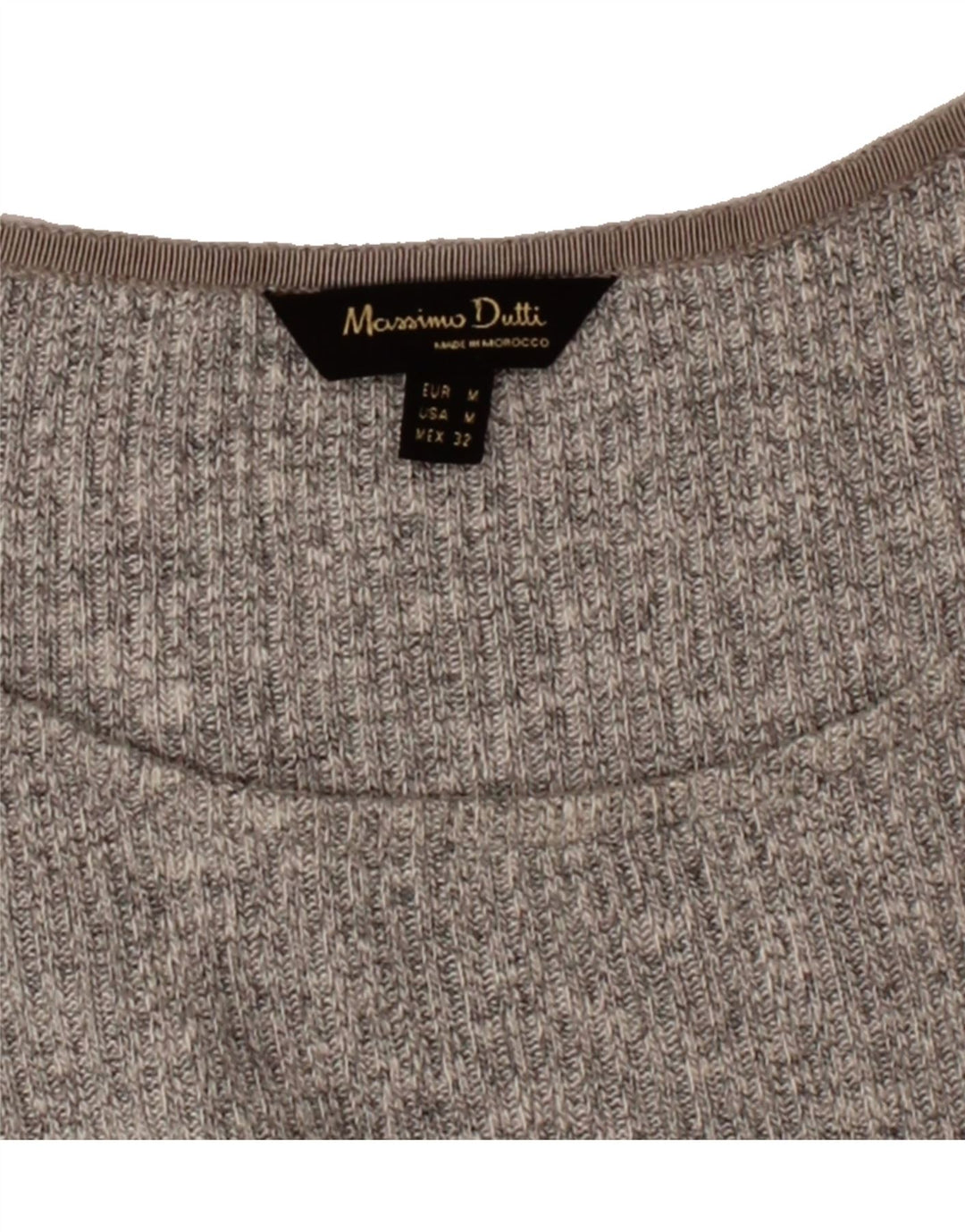 MASSIMO DUTTI Womens Oversized Boat Neck Jumper Sweater UK 14 Medium Grey Vintage Massimo Dutti and Second-Hand Massimo Dutti from Messina Hembry 