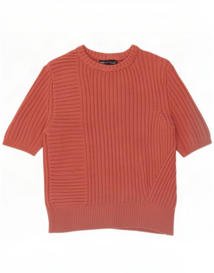 Maglione maglione con scollo a barca da donna Marks & Spencer UK 12 Rosa medio