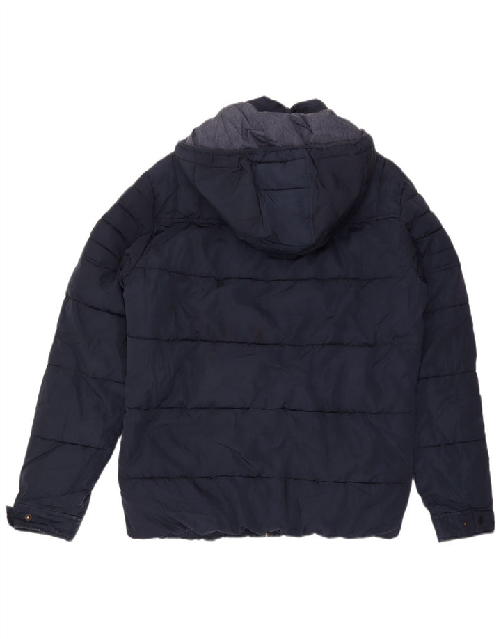 Giacca imbottita con cappuccio da uomo Jack & Jones UK 40 Large Blu Navy