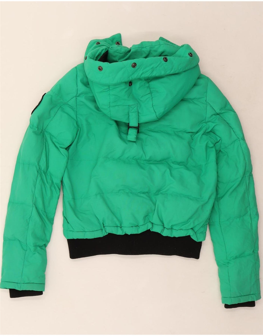 Giacca imbottita oversize con cappuccio da donna Superdry UK 8 Small Green Colourblock