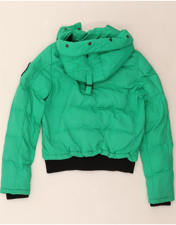 Giacca imbottita oversize con cappuccio da donna Superdry UK 8 Small Green Colourblock