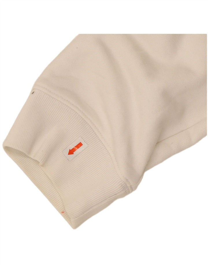 LACOSTE Felpa da uomo Maglione Taglia 6 XL Cotone bianco