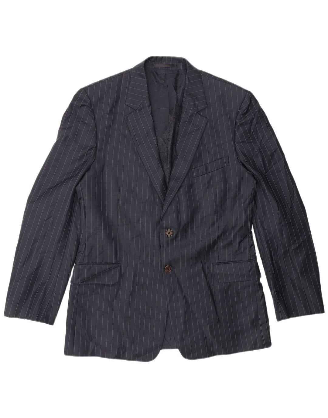 Giacca blazer da uomo a 2 bottoni Paul Smith UK 42 XL Lana gessata blu navy
