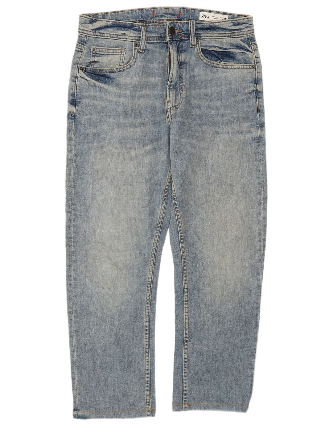 Jeans corti da donna Zara EU 36 XS W26 L24 Blu