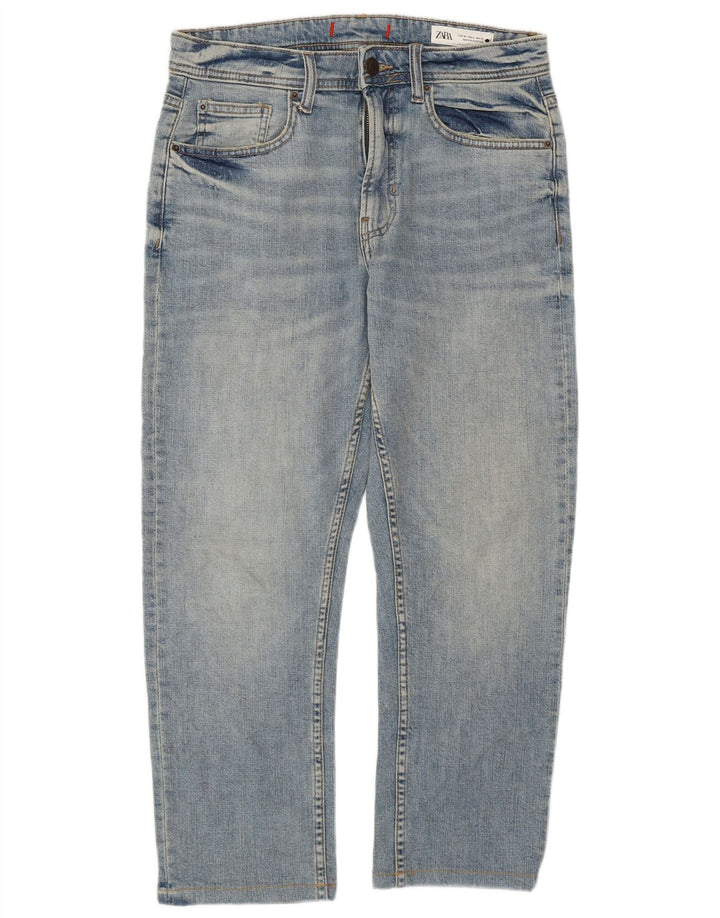 Jeans corti da donna Zara EU 36 XS W26 L24 Blu