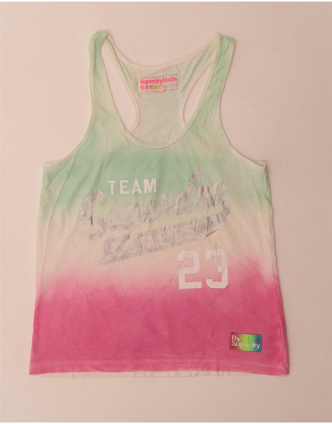 T-shirt grafica da donna Superdry Top UK 10 Small multicolore Tie Dye