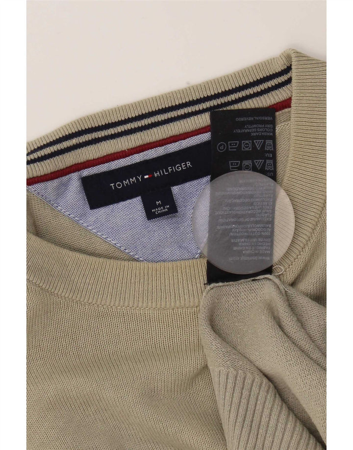 Maglione maglione girocollo da uomo Tommy Hilfiger cotone medio kaki