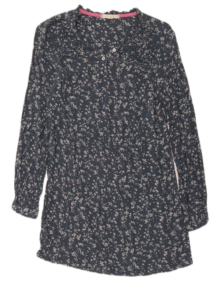 Abito a trapezio a maniche lunghe da donna di White Stuff UK 8 Piccolo blu navy floreale