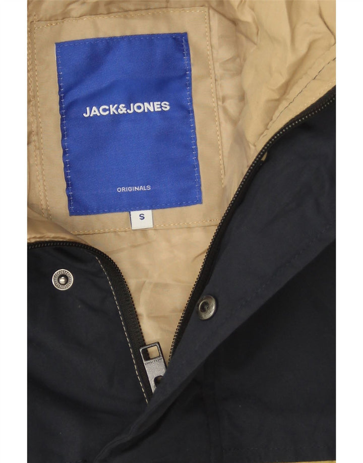 Giacca a vento grafica da uomo Jack & Jones UK 36 Small Beige Colourblock