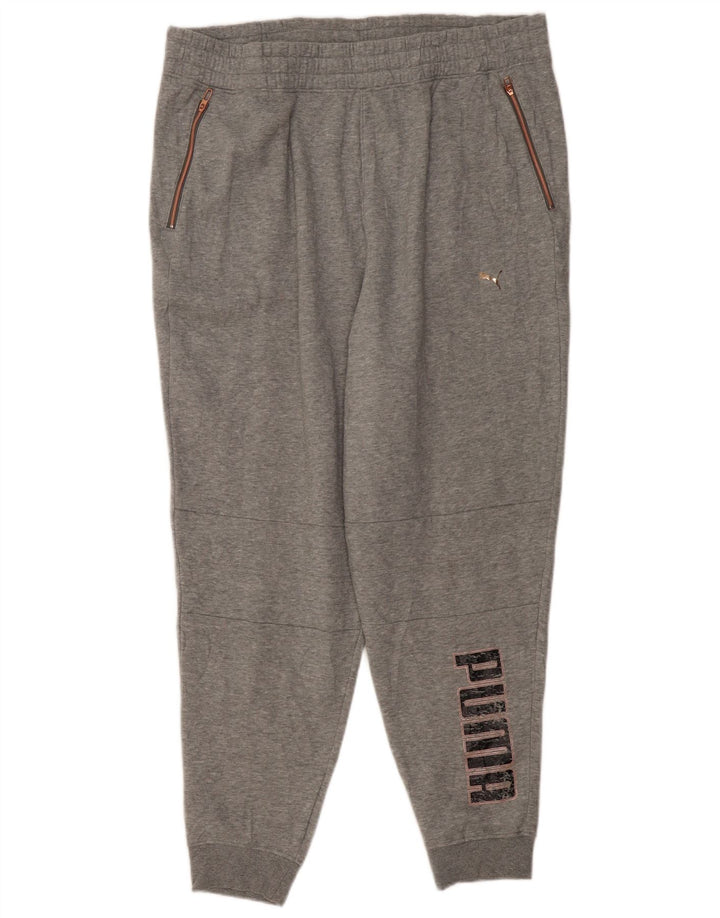 Pantaloni da tuta con grafica da donna Puma Joggers XL Poliestere grigio