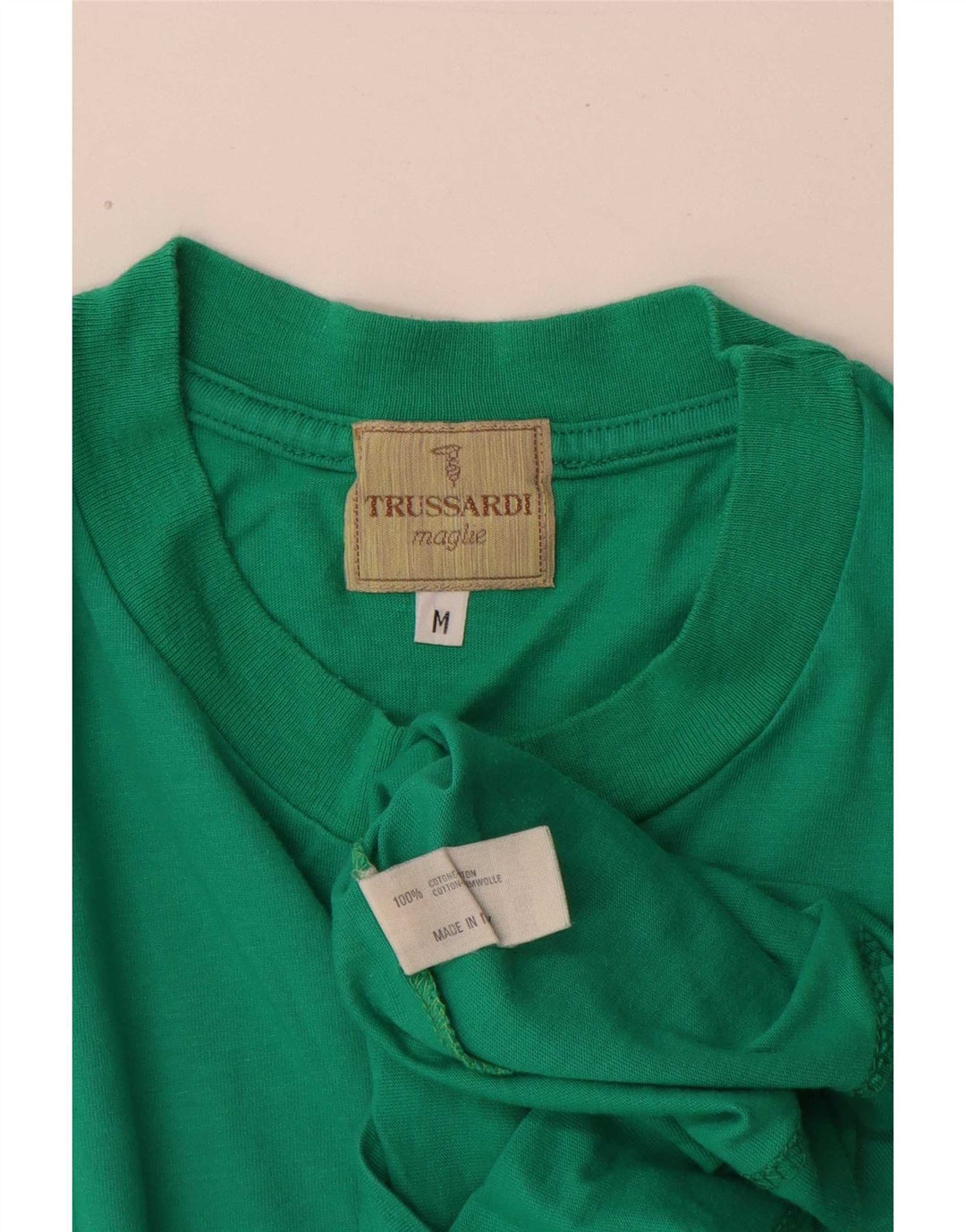 T-shirt grafica da uomo Trussardi Top in cotone verde medio