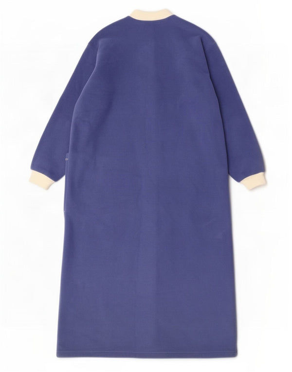 Abito camicia in pile da donna Orvis UK 14 Poliestere color block blu medio