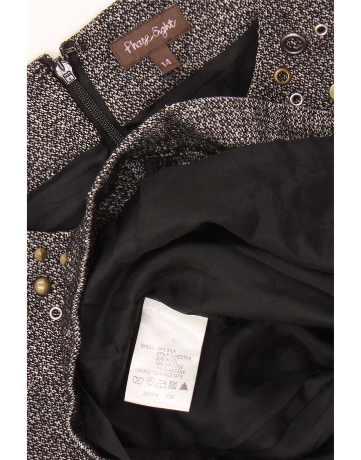 Abito a trapezio da donna Phase Eight UK 14 Seta grigio medio