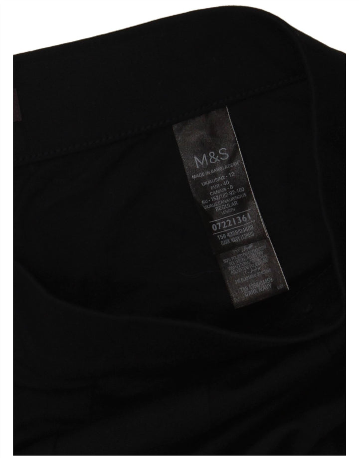 Pantaloni da tuta da donna Marks & Spencer UK 12 Viscosa medio blu navy