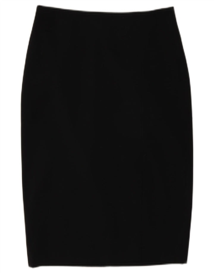 Gonna a tubino vintage da donna XS W26 poliestere nero