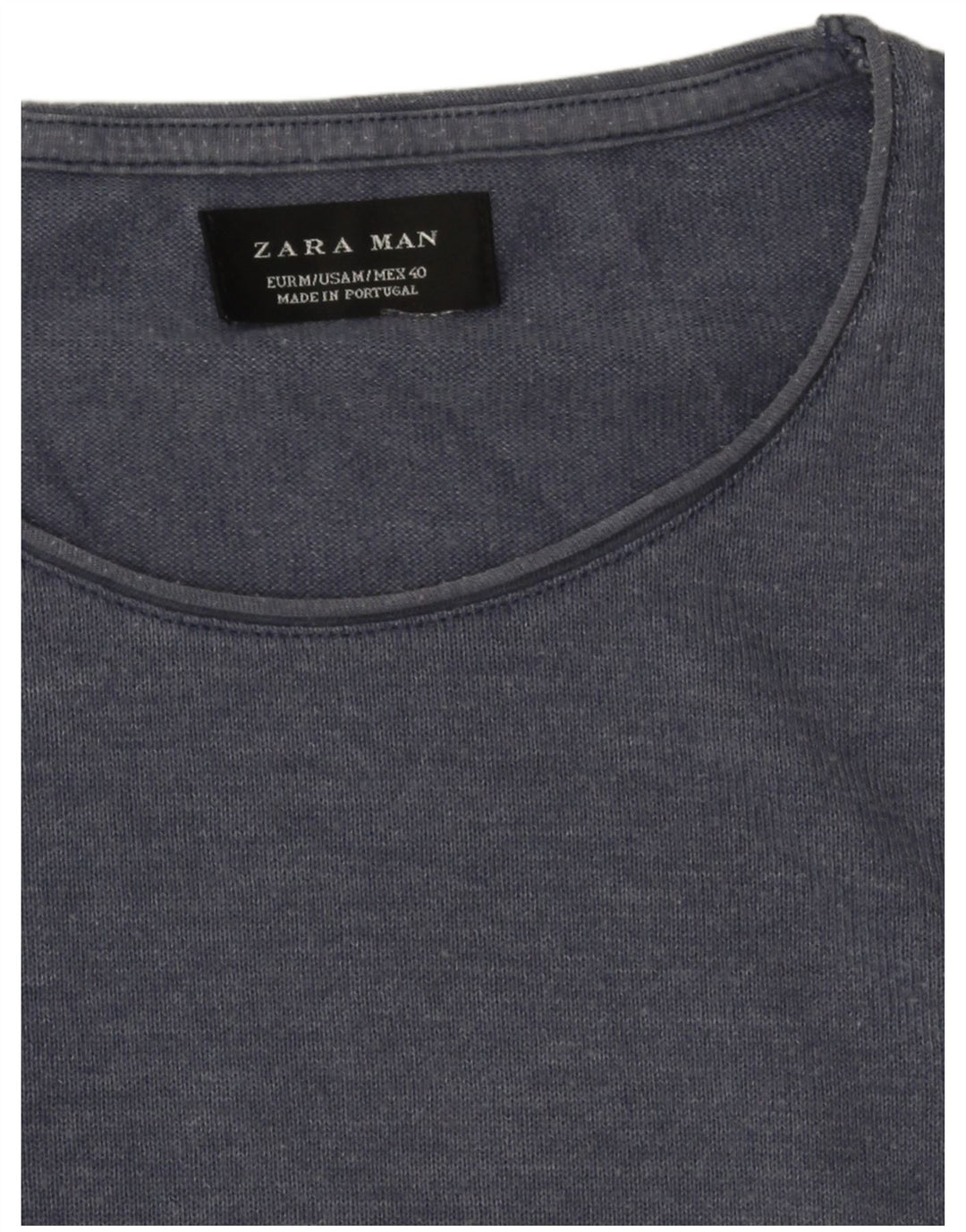T-shirt Zara da uomo Top medio blu navy