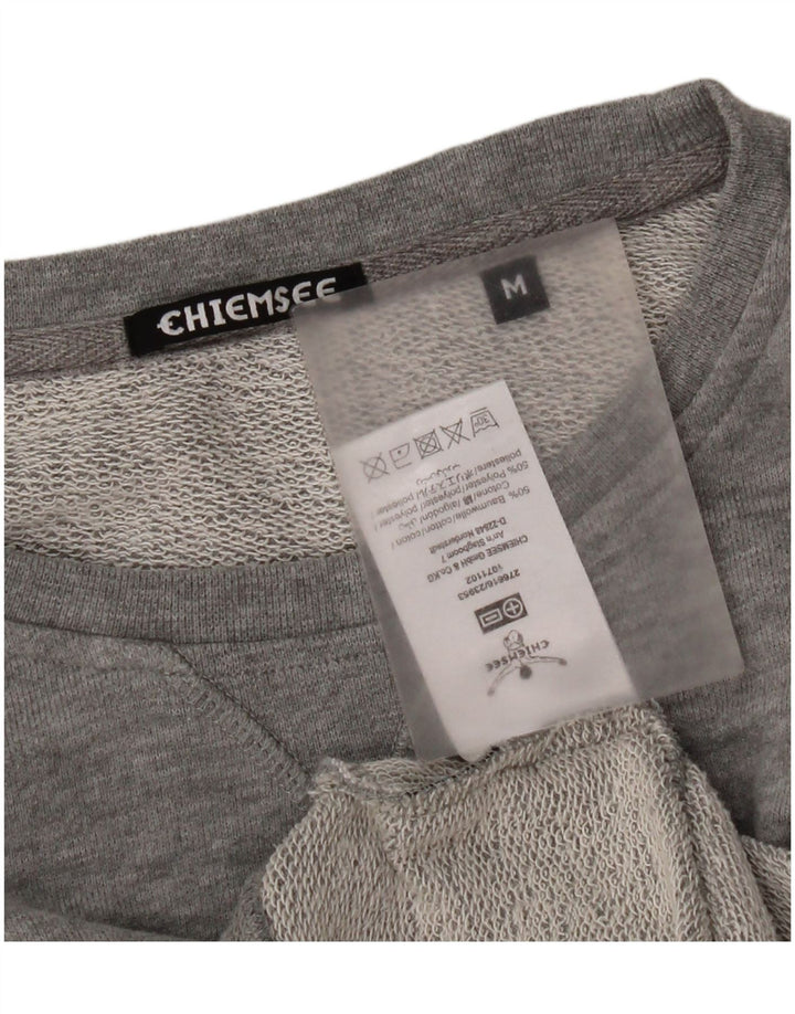 Felpa grafica da donna Chiemsee Maglione UK 14 Grigio medio chiazzato