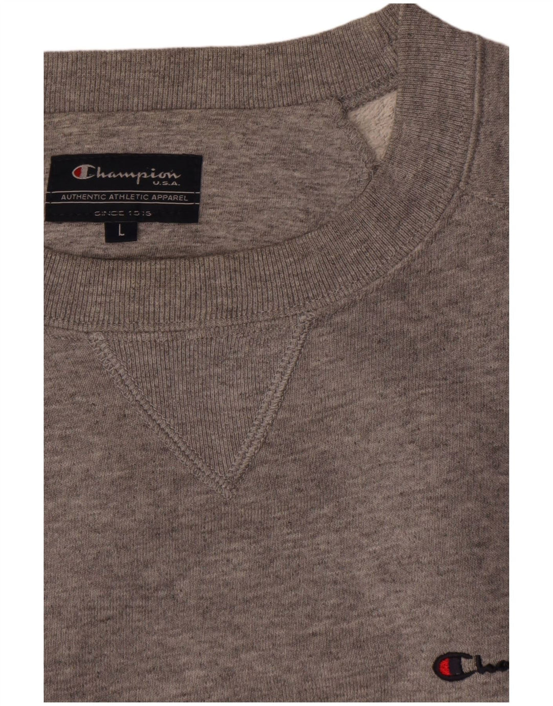 Felpa da uomo Champion Maglione grande in cotone grigio