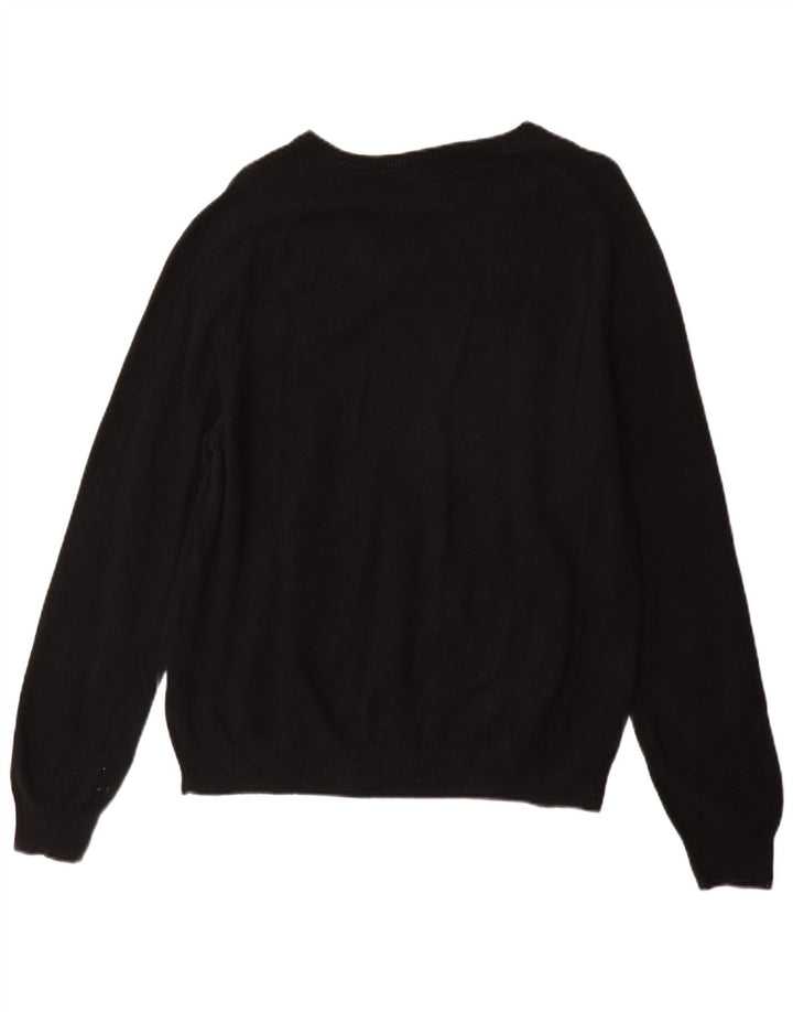 J. Crew Maglione da uomo con scollo a V grande cotone nero
