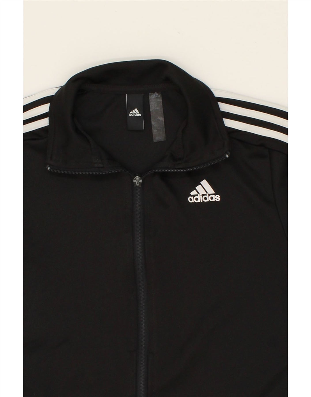 ADIDAS Mens Tracksuit Top Jacket XS Black Polyester Vintage Adidas and Second-Hand Adidas from Messina Hembry 