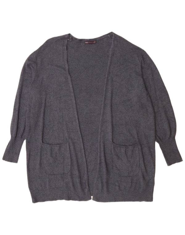 Maglione cardigan lungo da donna Marks & Spencer UK 18 XL Blu navy