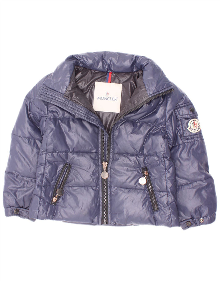 Moncler Giubbotto Imbottito Neonato 18-24 Mesi Blu Navy In Poliammide